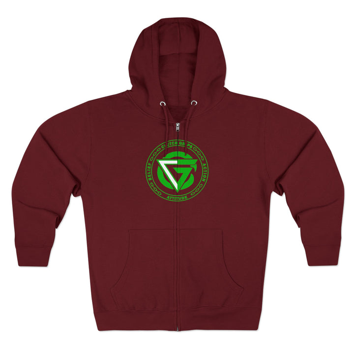 CG LION HEART GREEN WHITE /STAY SAVAGE ZIP UP
