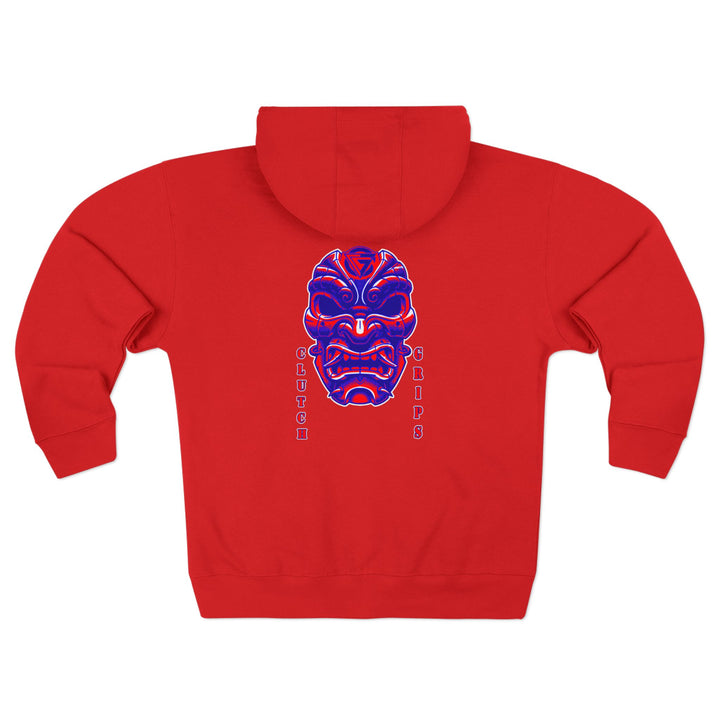 CG SAMURAI MASK RED BLUE/CLUTCH GRIPS  ZIP UP