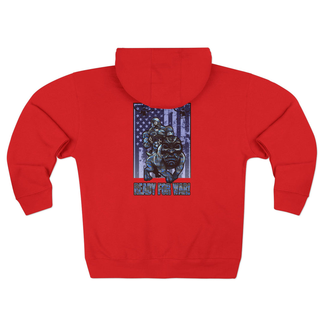 CG ANGRY DOG GREY BLUE CAMO/READY FOR WAR ZIP UP