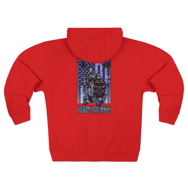 CG ANGRY DOG GREY BLUE CAMO/READY FOR WAR ZIP UP