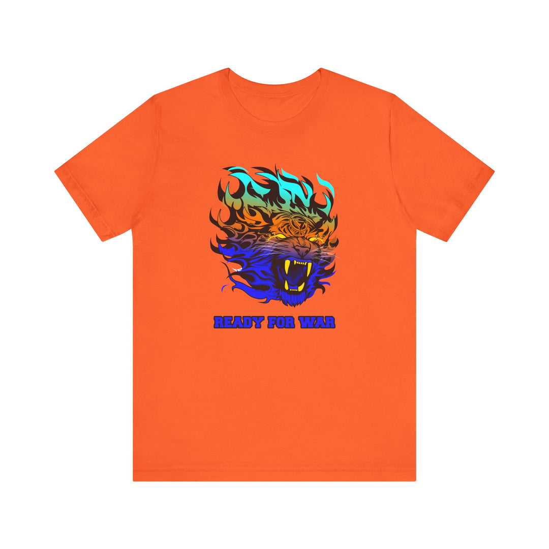 TIGER FLAME BLUE ORANGE AQUA FADE/READY FOR WAR