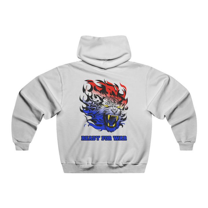 TIGER FLAME RED WHITE BLUE FADE/READY FOR WAR