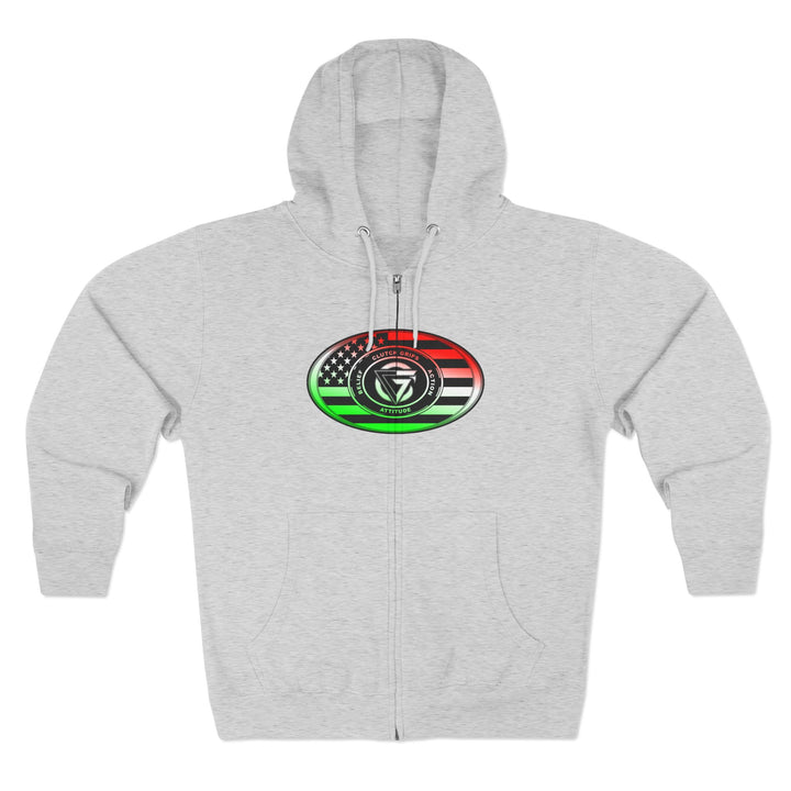 CG SKULL RED WHITE GREEN FADE /THINK DO BECOME ZIP UP