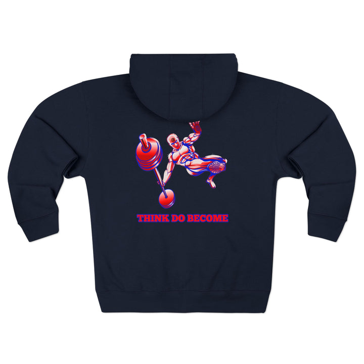 CG MAC JUMP RED WHITE BLUE /THINK DO BECOME ZIP UP