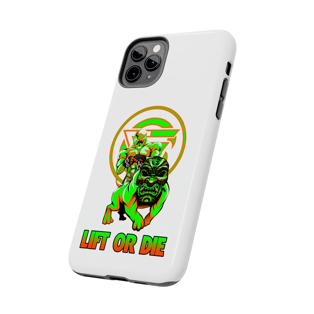 ANGRY DOG ORANGE GREEN PHONE CASE /LIFT OR DIE