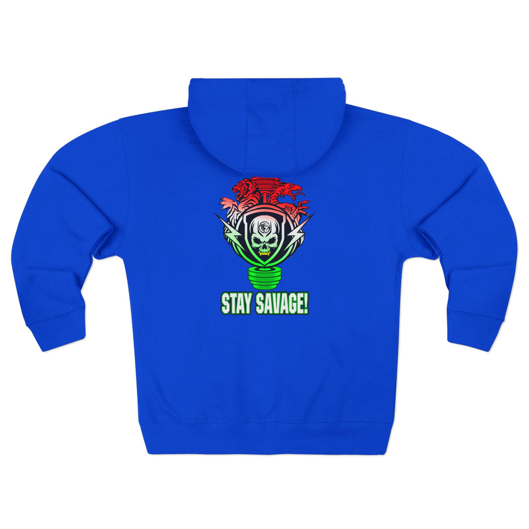 CG SKULLATOR SGL BELL DRAGON TIGER RED WHITE GREEN FADE /STAY SAVAGE ZIP UP