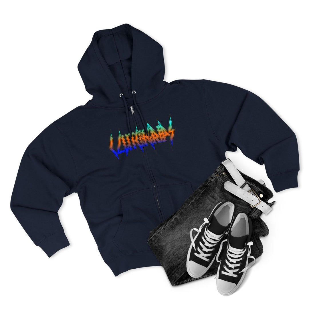 CG SERPENT SLAYER BLUE ORANGE AQUA /READY FOR WAR ZIP UP
