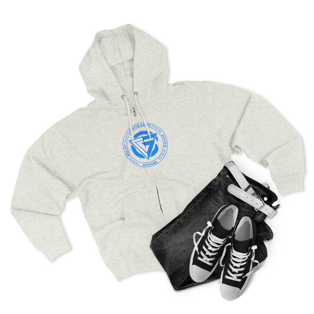 MAC SNAP DRAGON BLUE /LIFT OR DIE ZIP UP
