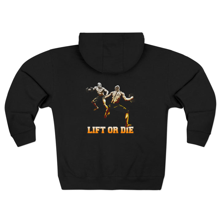 CG STAND OF ORANGE WHITE FADE/LIFT OR DIE ZIP UP