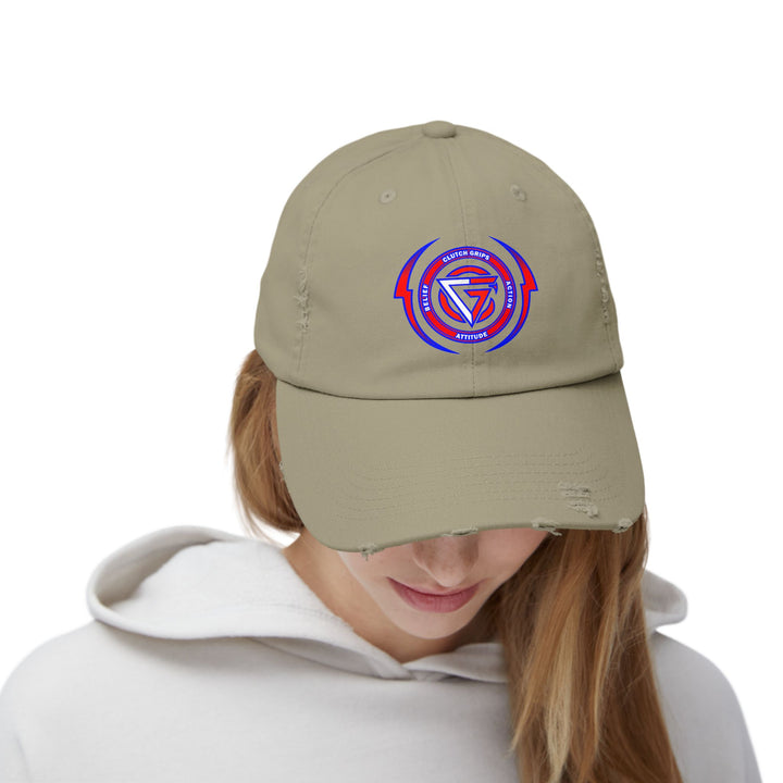 CG LOGO WITH LIGHTNING ARCHES RED WHITE BLUE /BELIEF ATTITUDE ACTION CAP