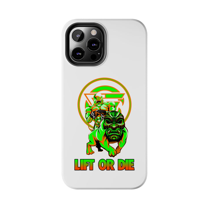 ANGRY DOG ORANGE GREEN PHONE CASE /LIFT OR DIE