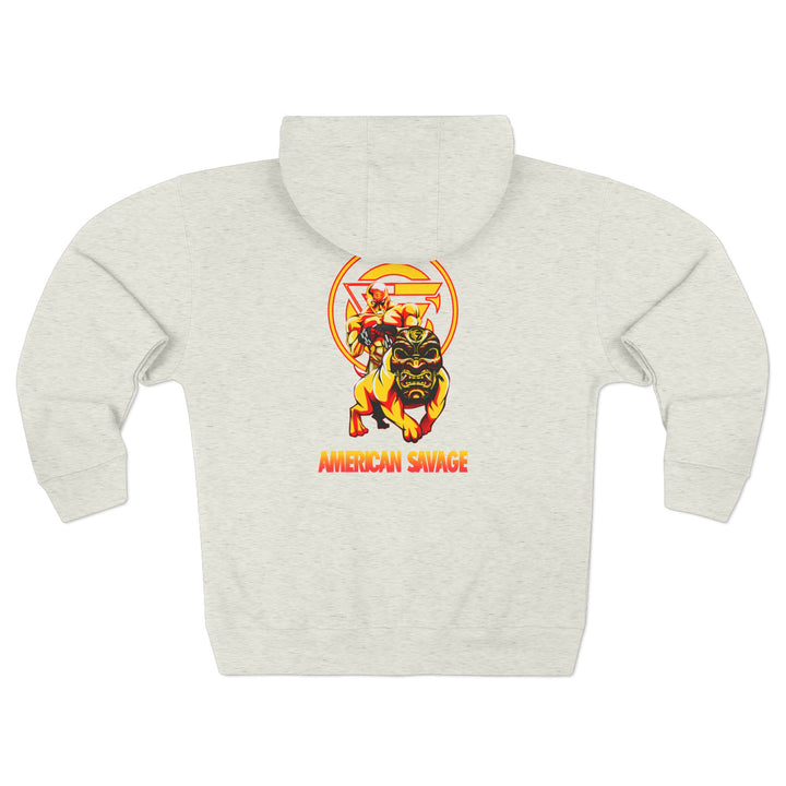 CG ANGRY DOG GOLD RED DIAMOND/AMERICAN SAVAGE ZIP UP