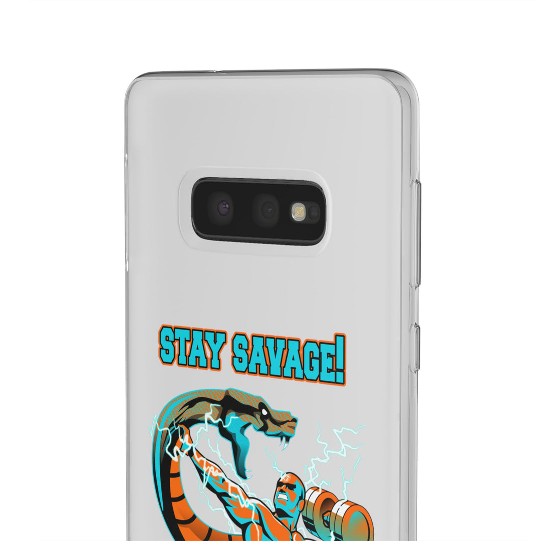 MAC VS SNAKE MIAMI COLORS AQUA ORANGE PHONE CASE /STAY SAVAGE