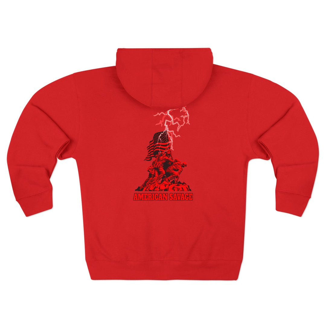 CG  AMERICAN WARRIORS RED  /AMERICAN SAVAGE ZIP UP