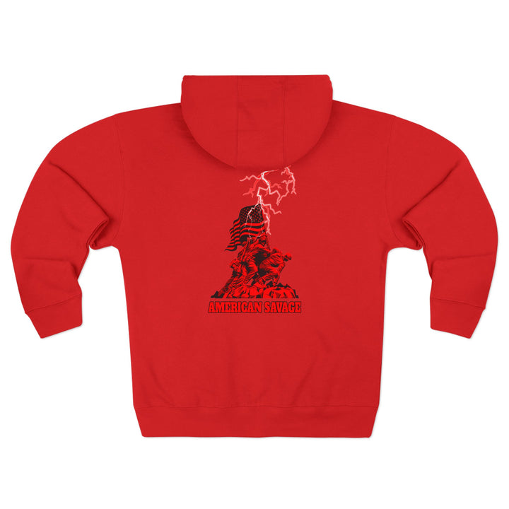 CG  AMERICAN WARRIORS RED  /AMERICAN SAVAGE ZIP UP