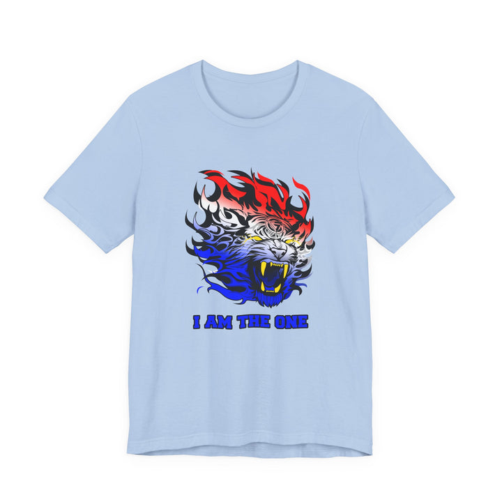 TIGER FLAME RED WHITE BLUE FADE/I AM THE ONE