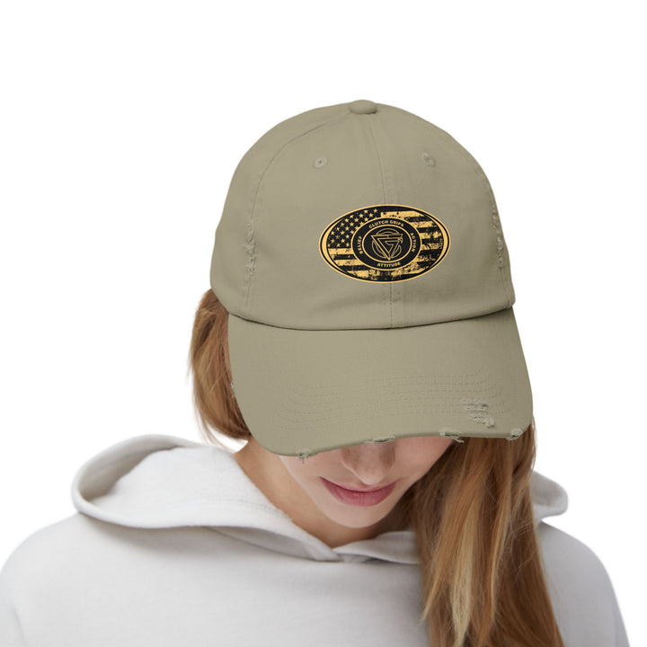 CG DESERT WAR DISTRESS OVAL FLAG CAP