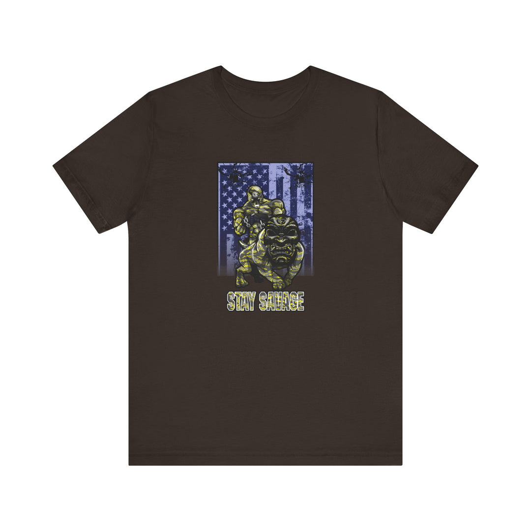 ANGRY DOG YELLOW CAMO FLAG/STAY SAVAGE
