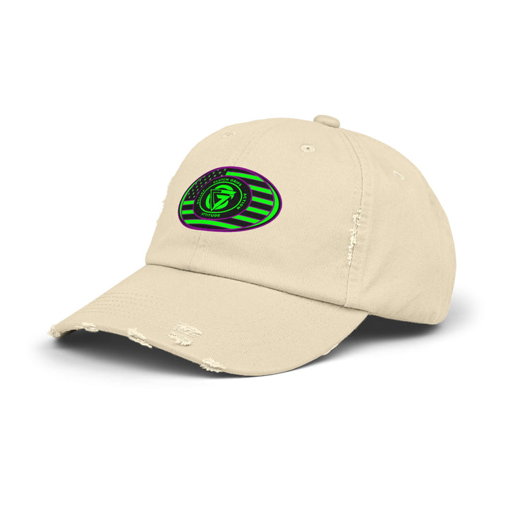 CG PURPLE GREEN FLAG OVAL CAP