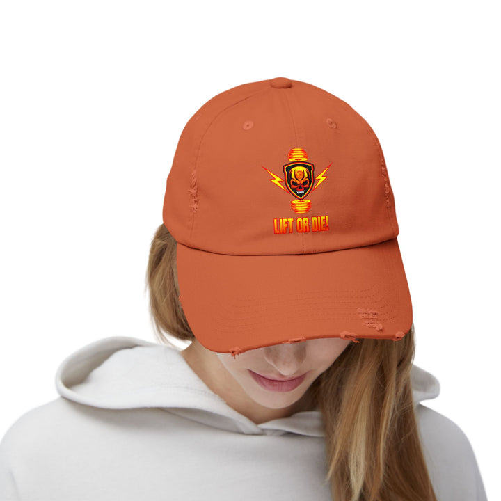 CG SKULL BELL SGL ORANGE GOLD /LIFT OR DIE CAP