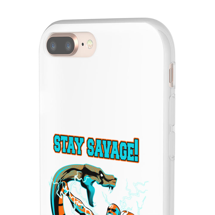 MAC VS SNAKE MIAMI COLORS AQUA ORANGE PHONE CASE /STAY SAVAGE