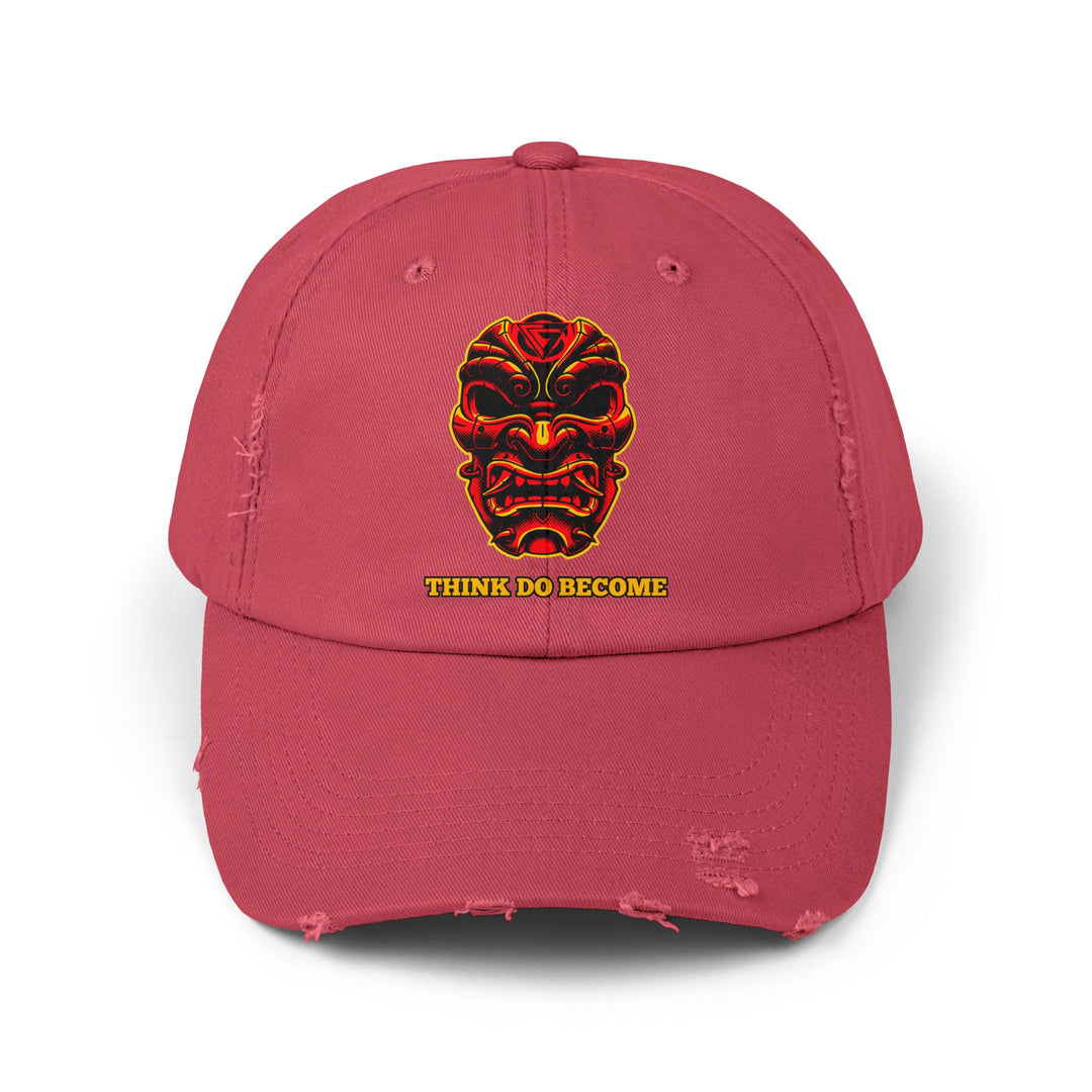 CG SAMURAI MASK RED BLACK GOLD /THINK DO BECOME CAP