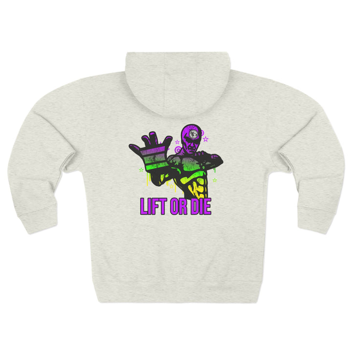 CG GRIP MASTER MAC YELLOW GREEN PURPLE /LIFT OR DIE  ZIP UP