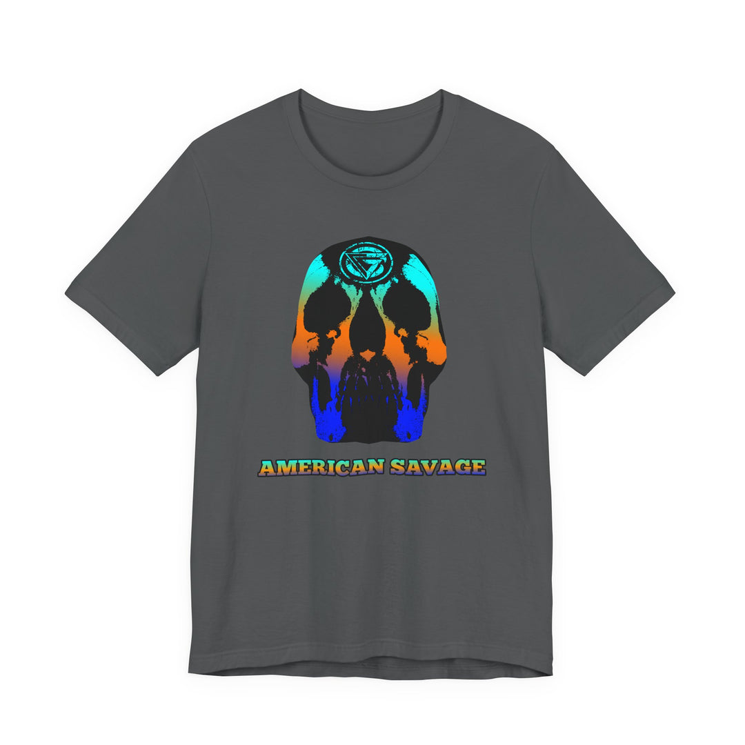 SKULLATOR BLUE ORANGE AQUA  /AMERICAN SAVAGE