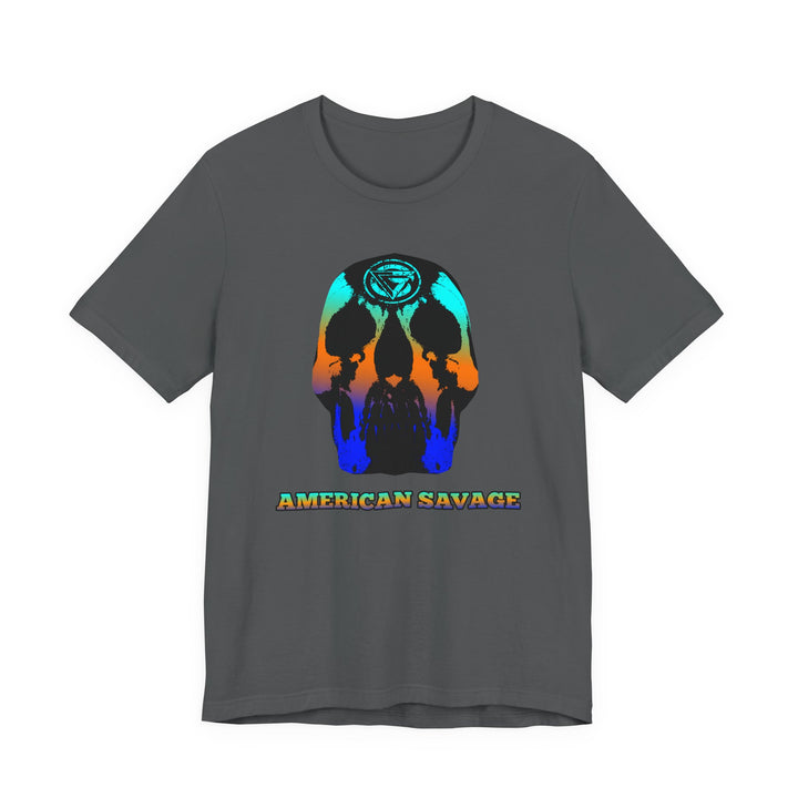 SKULLATOR BLUE ORANGE AQUA  /AMERICAN SAVAGE