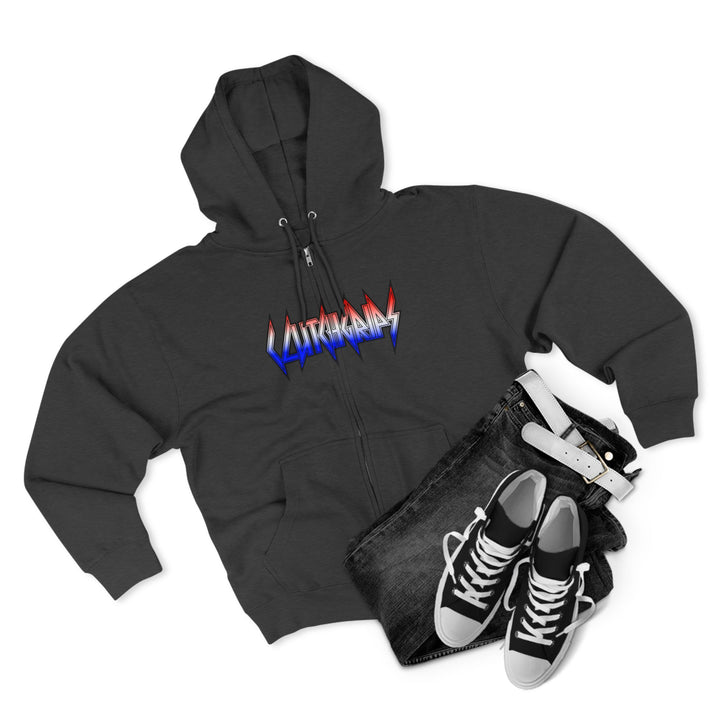 MAC VS SNAKE RED WHITE BLUE FADE /READY FOR WAR ZIP UP
