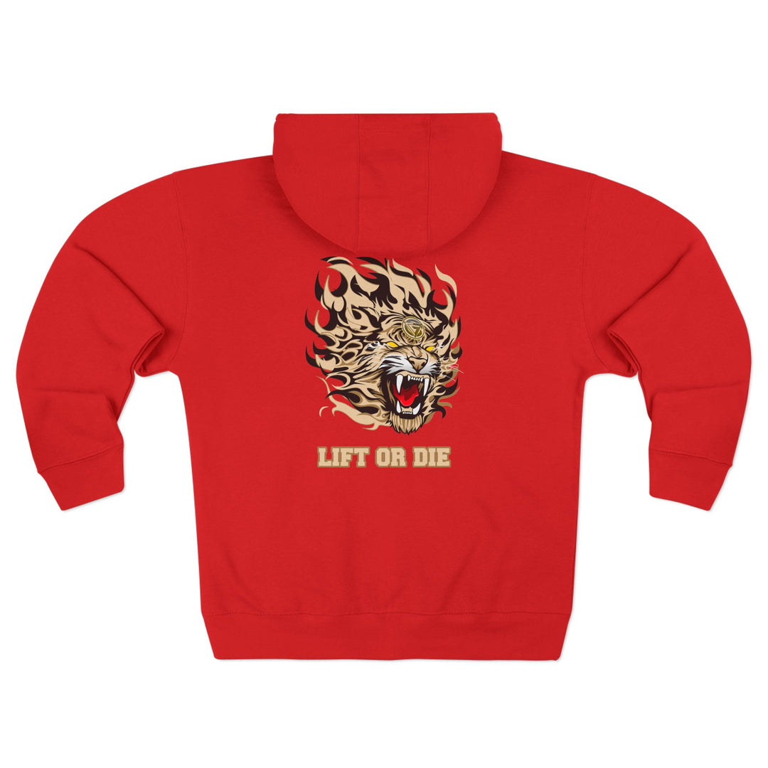 CG TIGER FLAME DESSERT SAND /LIFT OR DIE  ZIP UP