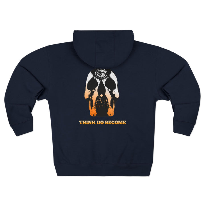 CG SKULL ORANGE WHITE FADE  /THINK DO BECOME ZIP UP
