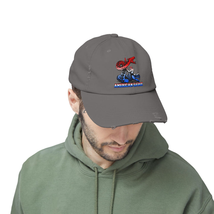 SERPENT SLAYER RED WHITE BLUE FADE/AMERICAN SAVAGE CAP