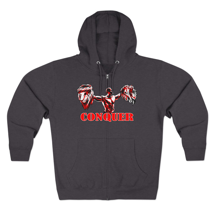 CG CORE WINNERS LOGO RED WHITE BLACK/CONQUER ZIP UP