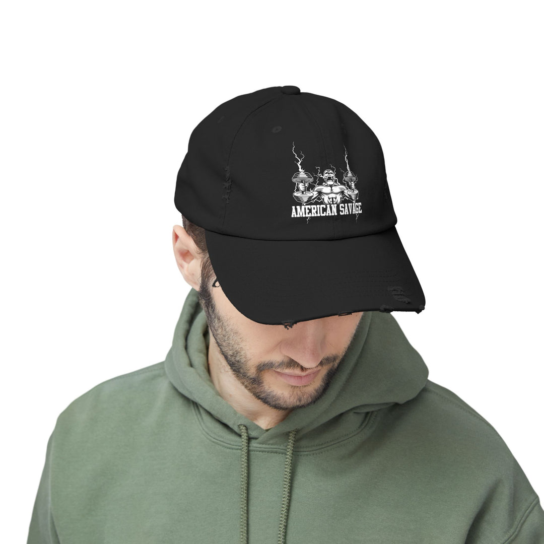 RIDE THE LIGHTNING WHITE AMERICAN SAVAGE CAP