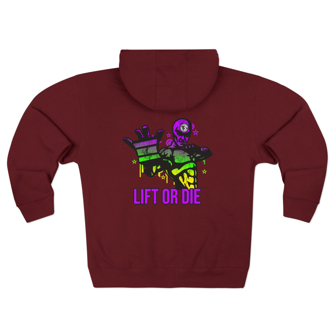 CG GRIP MASTER MAC YELLOW GREEN PURPLE /LIFT OR DIE  ZIP UP