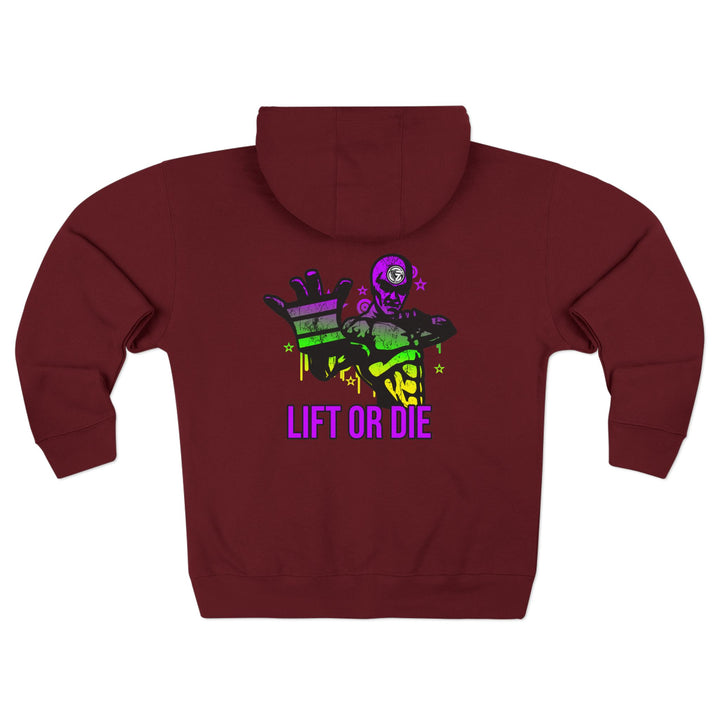 CG GRIP MASTER MAC YELLOW GREEN PURPLE /LIFT OR DIE  ZIP UP