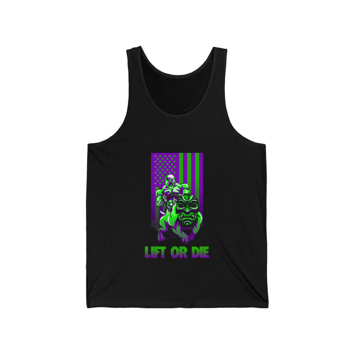 ANGRY DOG GREEN PURPLE TANK FLAG/LIFT OR DIE