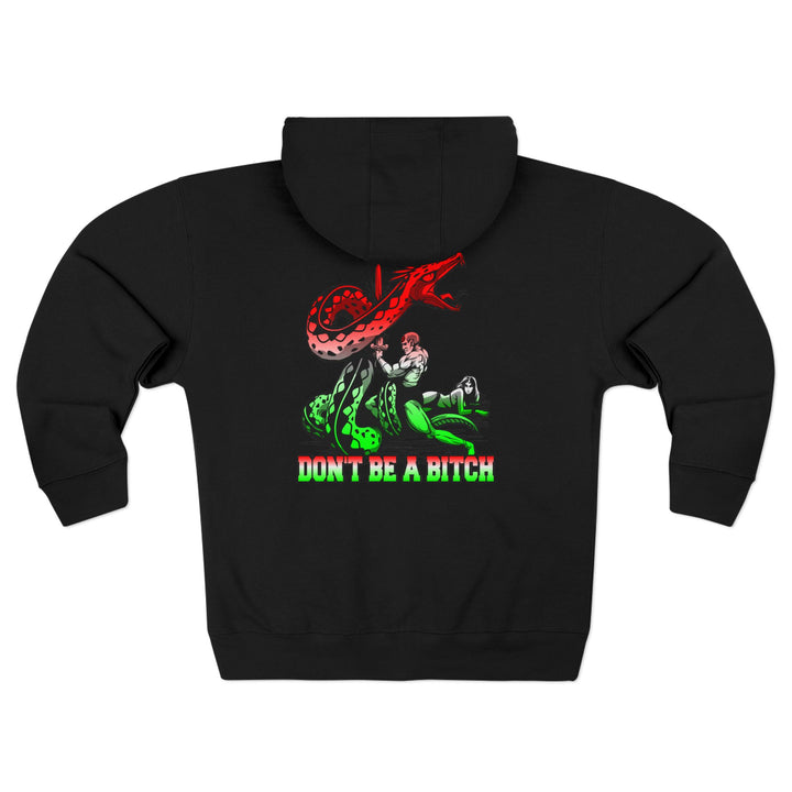 CG SERPENT SLAYER RED WHITE GREEN FADE /DONT BE A BITCH ZIP UP