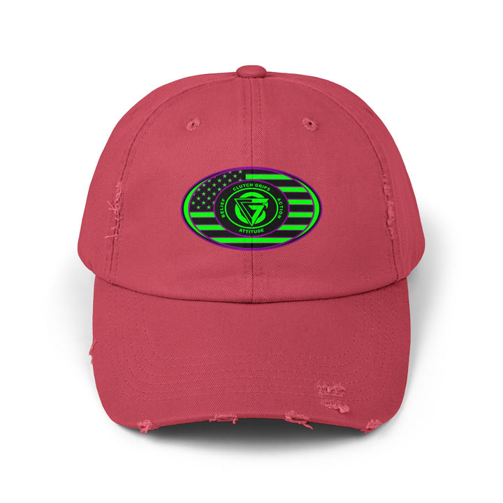 CG PURPLE GREEN FLAG OVAL CAP