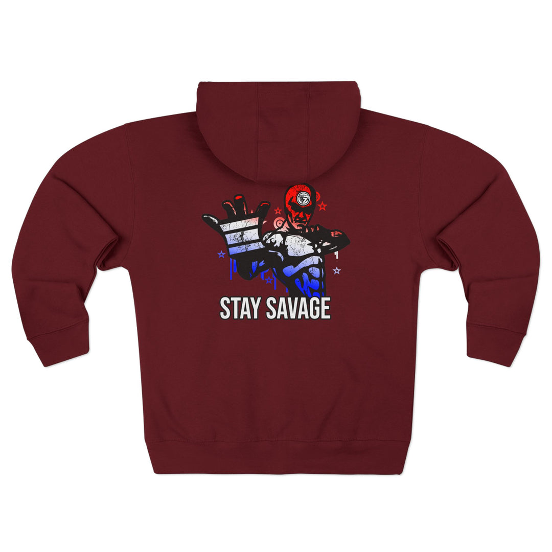CG GRIP MASTER MAC RED WHITE BLUE FADE/STAY SAVAGE ZIP UP