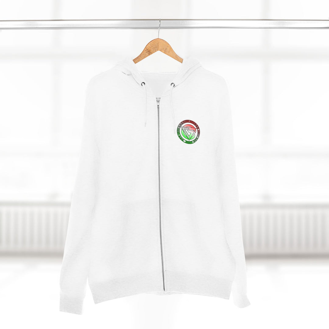 SKULLATOR SGL BELL DRAGON TIGER RED WHITE GREEN FADE/READY FOR WAR ZIP UP