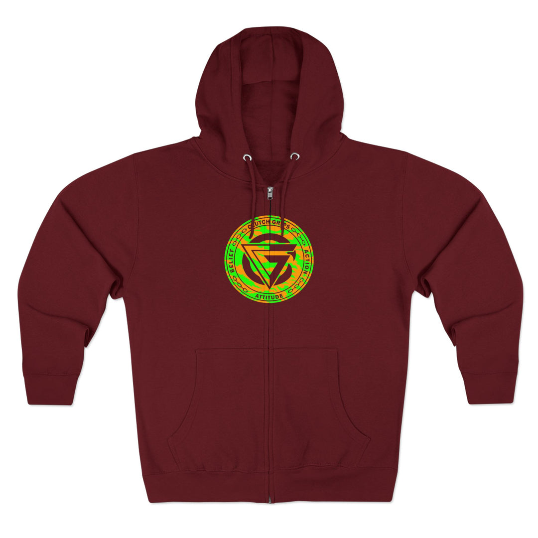 TIGER VS TIGER GREEN ORANGE /WELCOME TO THE JUNGLE ZIP UP