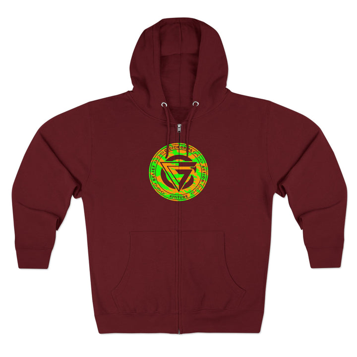 TIGER VS TIGER GREEN ORANGE /WELCOME TO THE JUNGLE ZIP UP