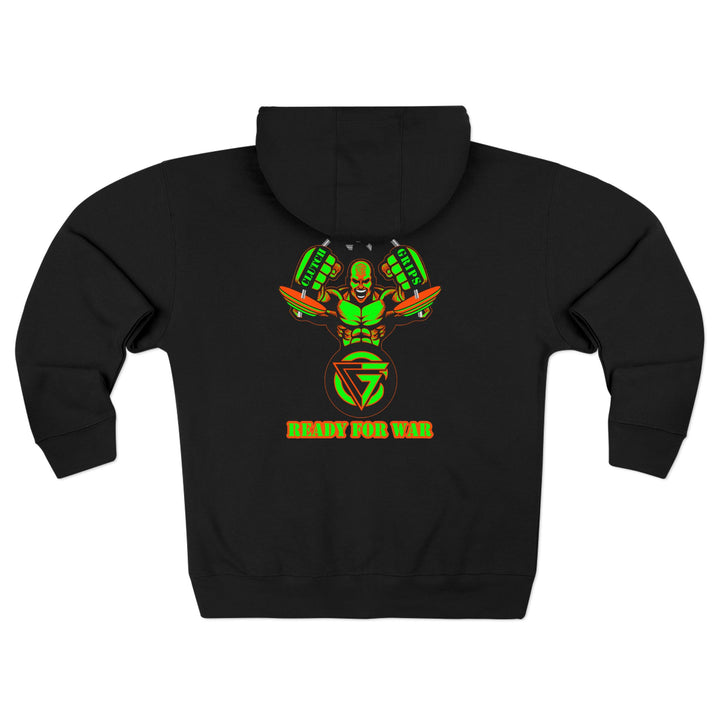 MAC SNAP GREEN ORANGE /READY FOR WAR ZIP UP