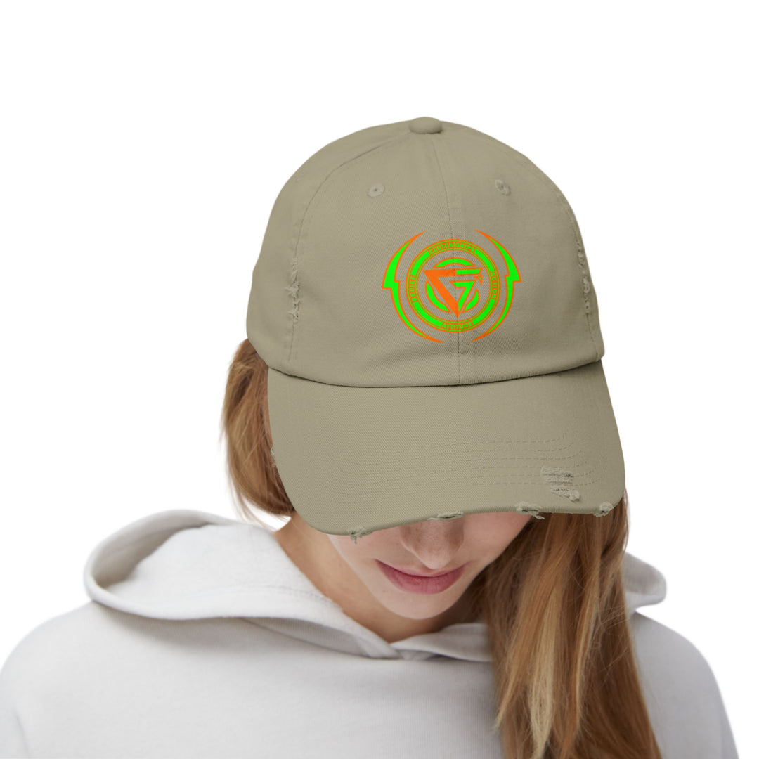 CG LOGO LIGHTNING ARCHES HYPER ORANGE GREEN /BELIEF ATTITUDE ACTION CAP
