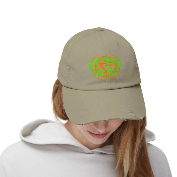 CG LOGO LIGHTNING ARCHES HYPER ORANGE GREEN /BELIEF ATTITUDE ACTION CAP