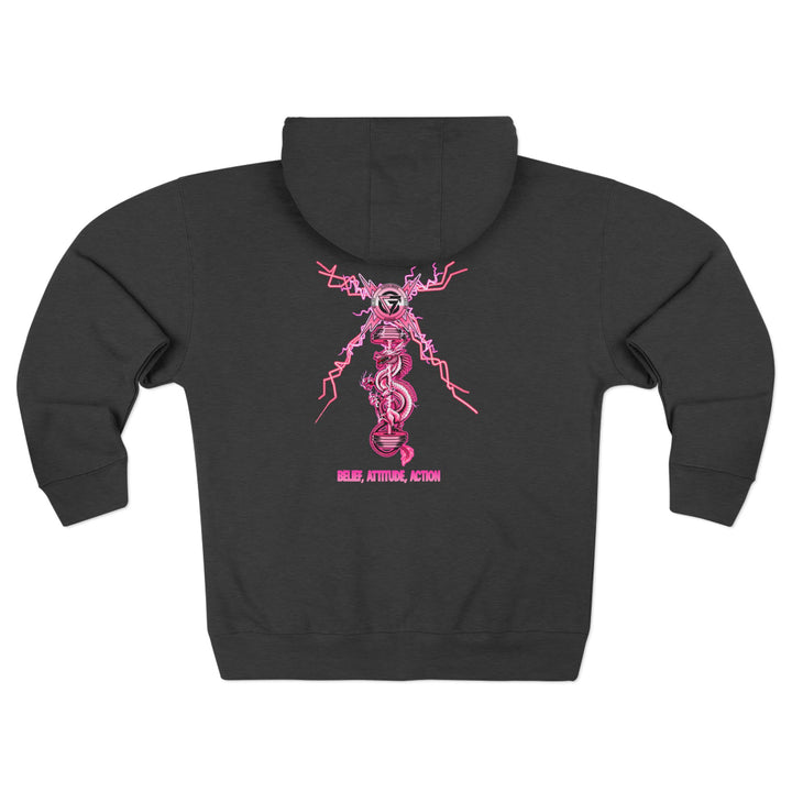 CG DRAGON BELLE LIGHTNING PINK/BELIEF ATTITUDE ACTION ZIP UP