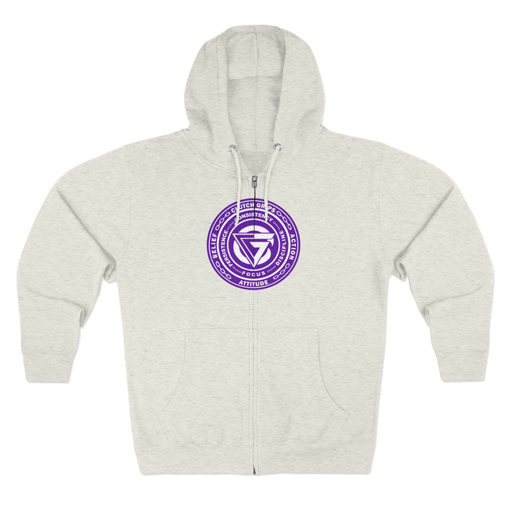 CG ANGRY DOG PURPLE WHITE /LIFT HARDER ZIP UP