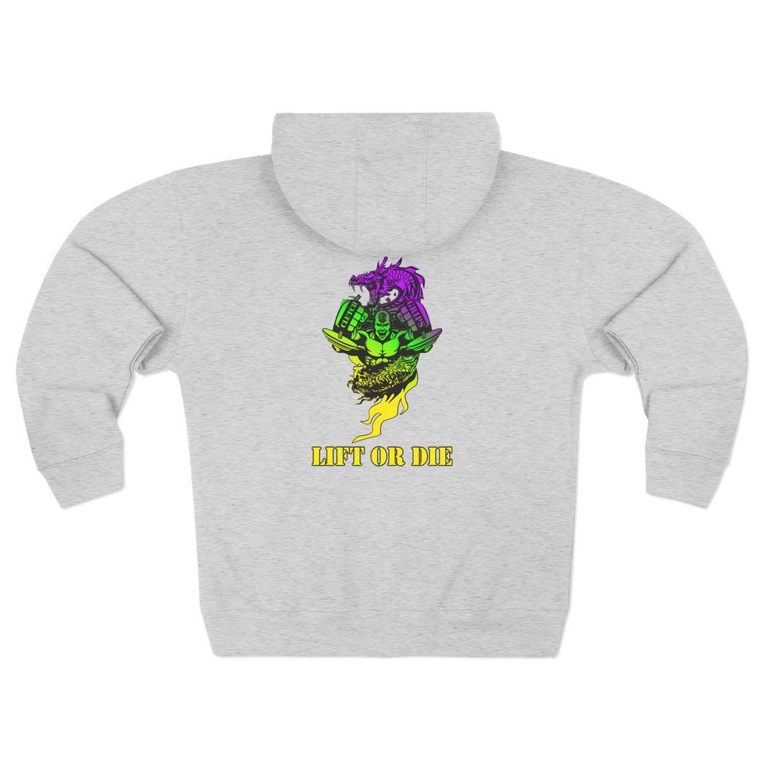 CG MAC SNAP DRAGON YELLOW GREEN PURPLE /LIFT OR DIE ZIP UP